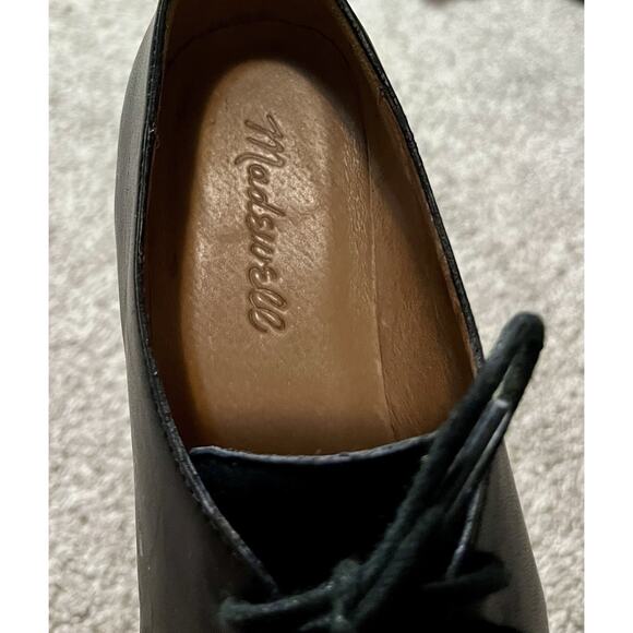 Madewell Alex Black Leather & Suede Lace-Up Oxfords Sz 7.5 - Picture 3 of 8